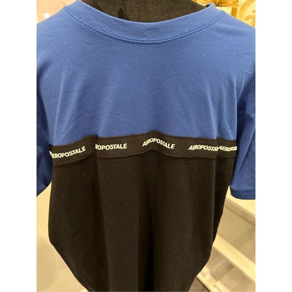 NWOT MEN BLUE AND BLACK COLOR-BLOCK T SHIRT - XL - Picture 2 of 2